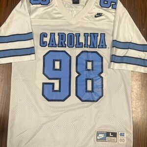 Nike Lawrence Taylor White and Blue Carolina Jersey